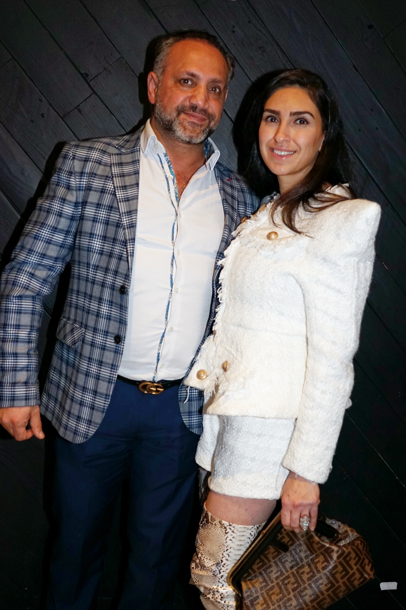 Designer Elie Balleh with his wife Mari Balleh photographed by Ted Karpovich