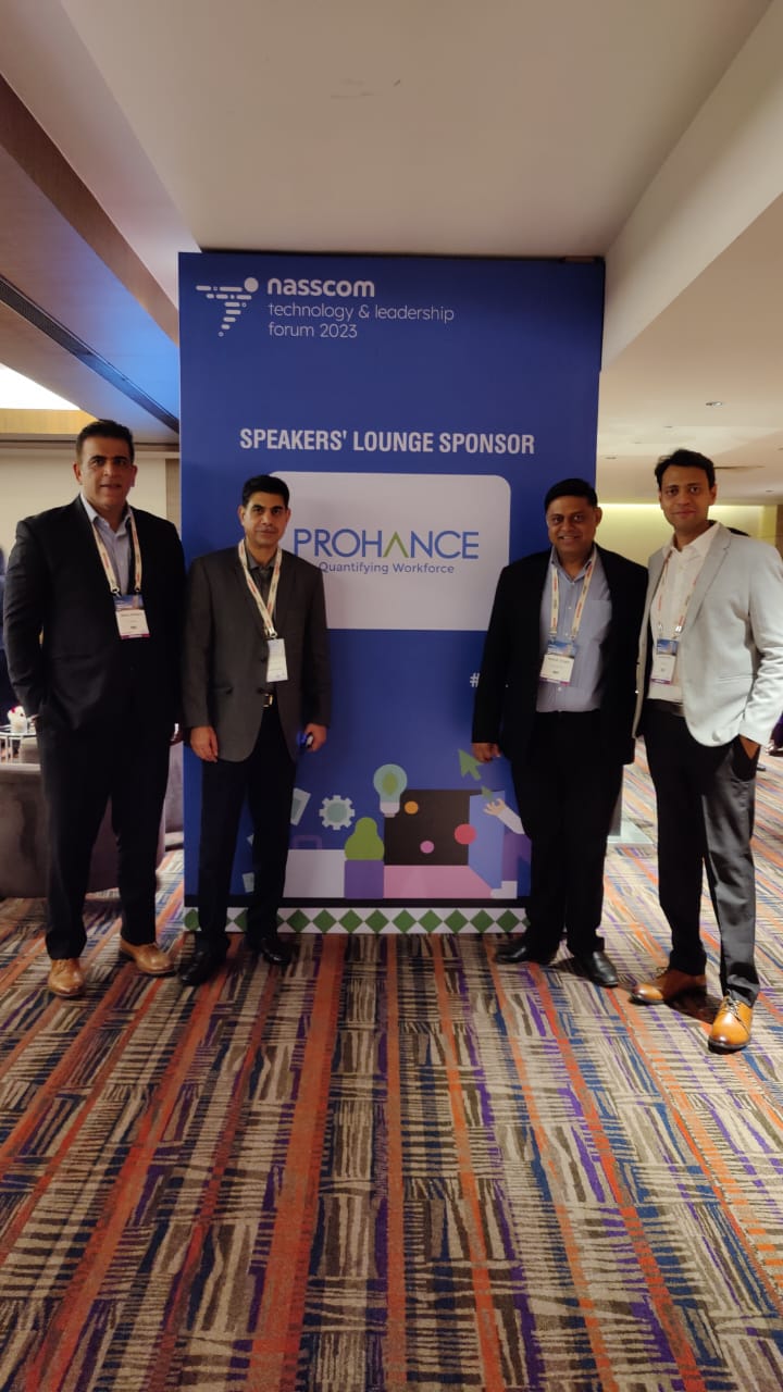 The ProHance leadership team at the NASSCOM Technology and Leadership Forum 2023