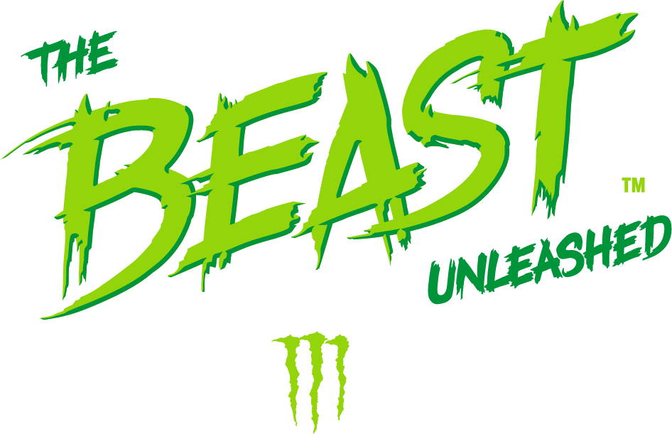 the beast logo wordmark hard 6 white