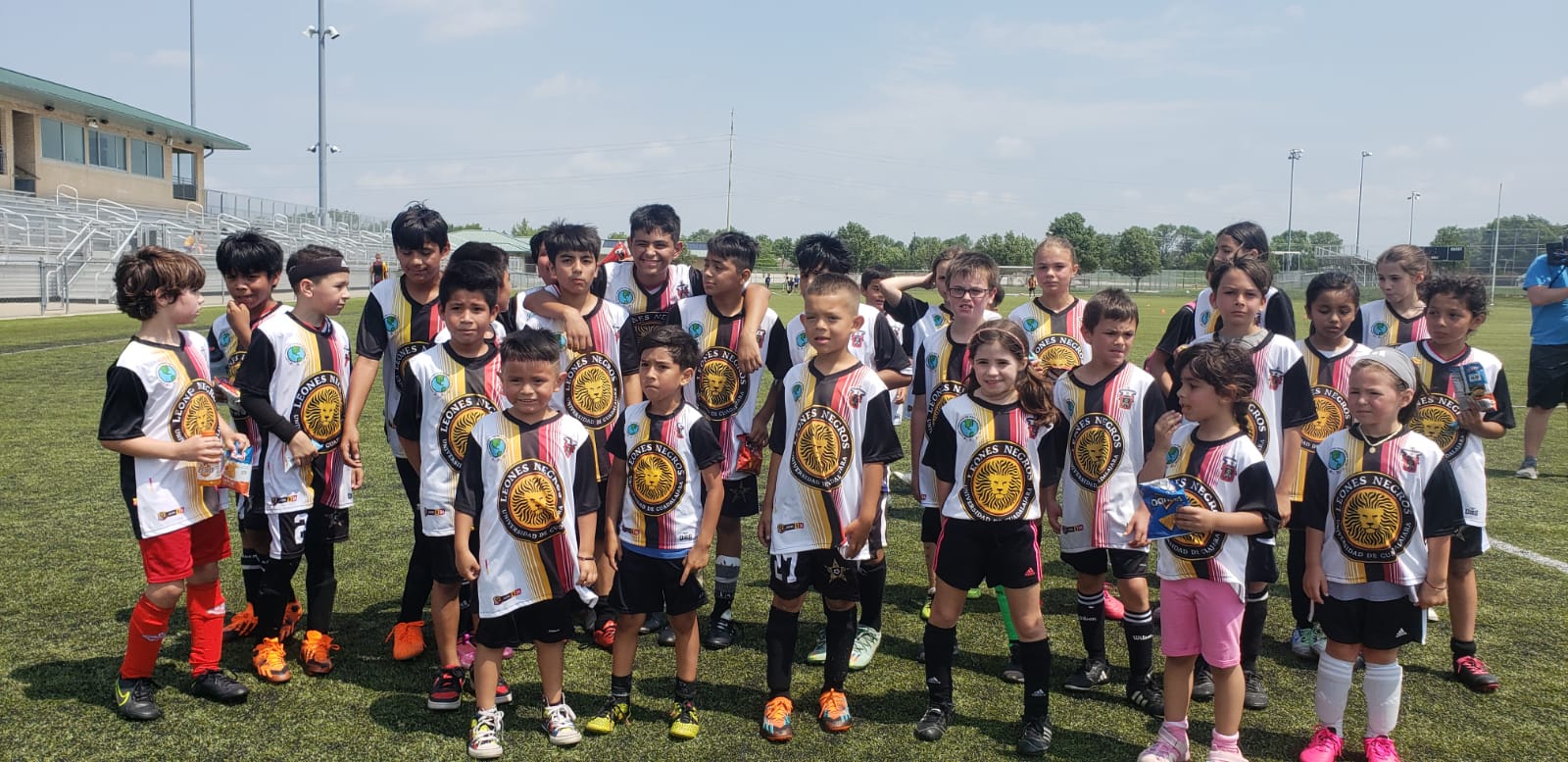 Some Youth Campers from the Leones Negros  Global Foundation Soccer Camp on June 24 2023 in KC