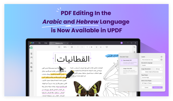 UPDF Expands Language Support with New Hebrew and Arabic PDF Editing Features