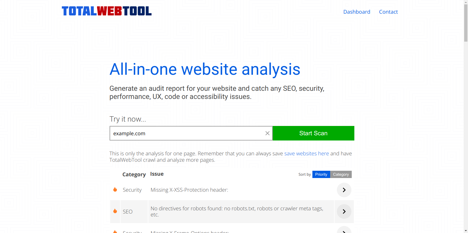 TotalWebTool homepage