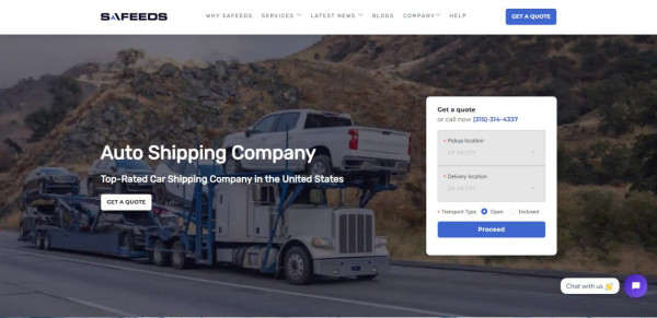Safeeds Transport Inc. Revolutionizes Vehicle Shipping with New Online Quote System