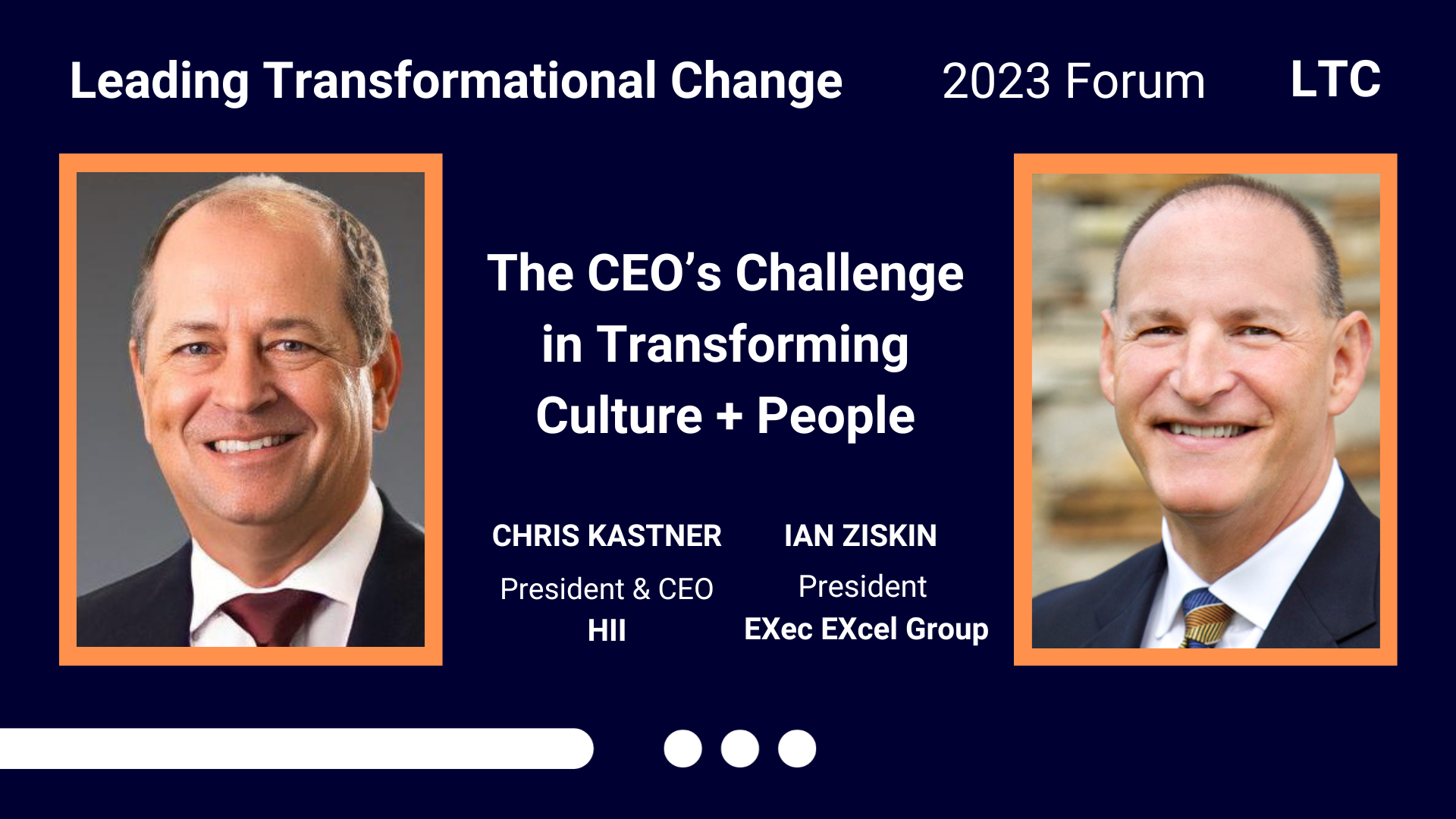 Christopher Kastner and Ian Ziskin at the 2023 LTC Forum