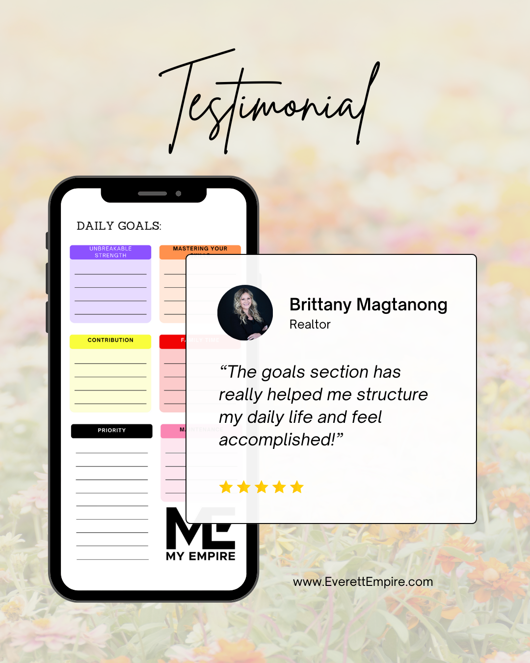 My Empire A Daily Planner and Gratitude Journal Testimonial 1