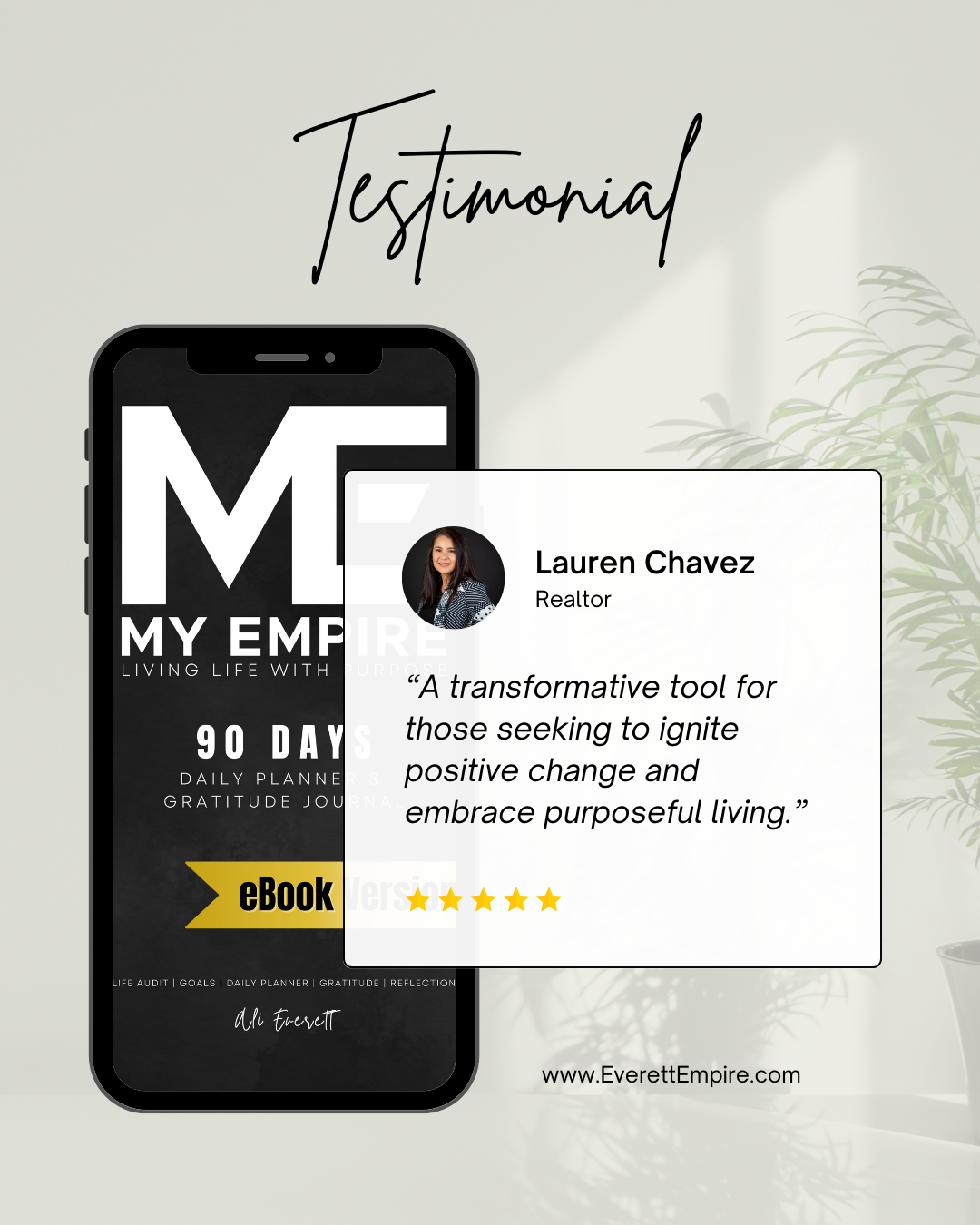 My Empire A Daily Planner and Gratitude Journal Testimonial 3