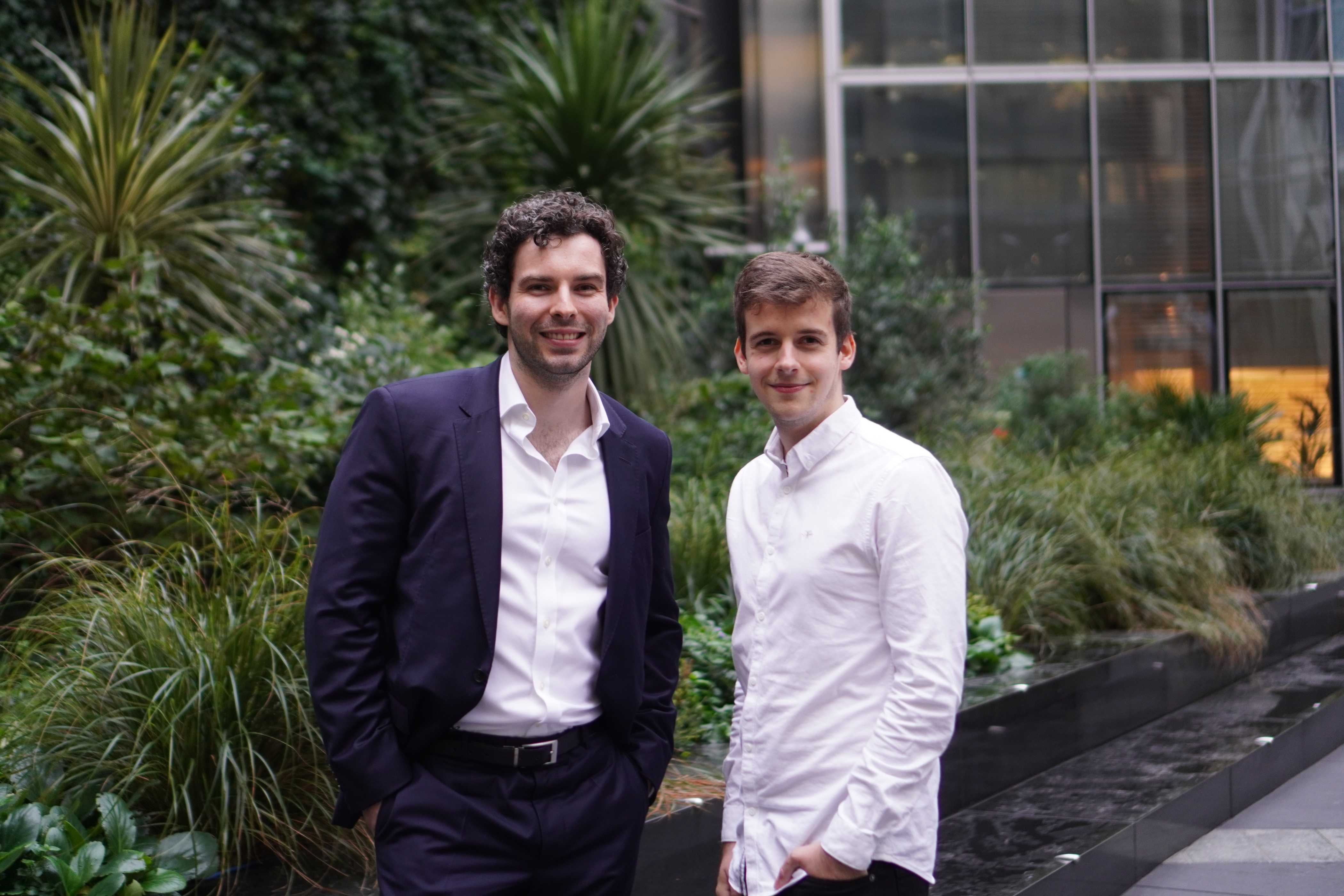 Risk Ledger founders: (L to R) Haydn Brooks and Daniel Saul