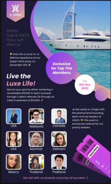 XAILES FINANCE Announces Pre-Launch Yacht Extravaganza in Dubai and Main Launch Event in New York