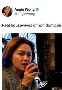 Angie Wong real housewives twitter post