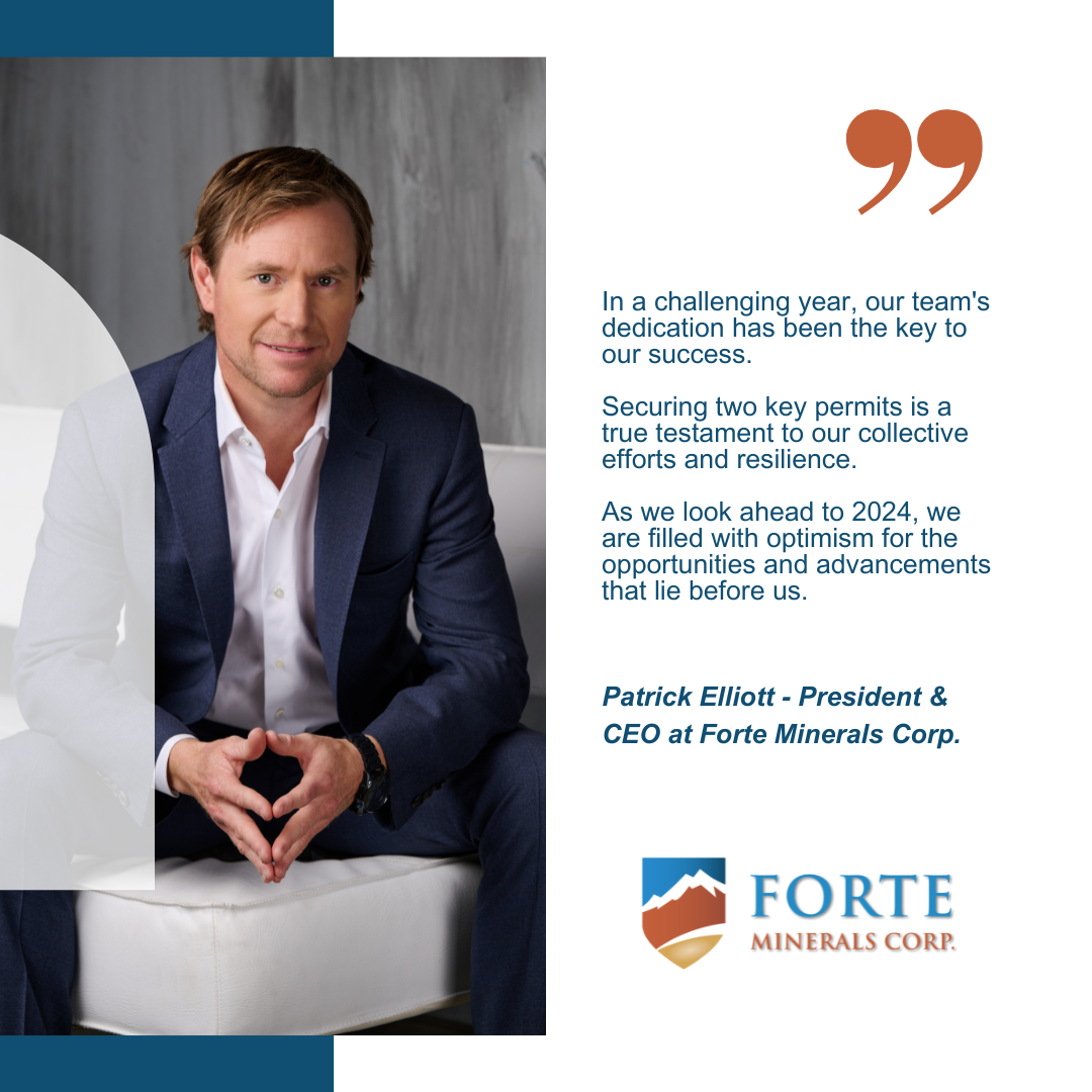 Year-End Reflection and Message from Forte Minerals President Patrick Elliott