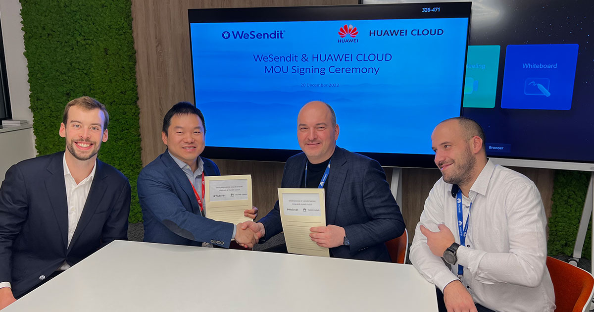 Big Data Pioneer WeSendit Launches Decentralized File Transfer 3.0 in Cooperation with Huawei Cloud