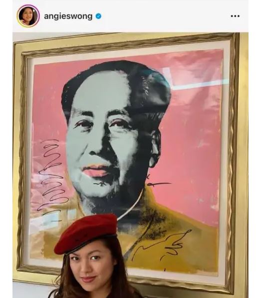 FBI exhibit 2 Angie Wong poses with mao
