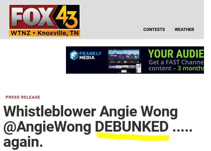 National Media Debunks Angie Wong