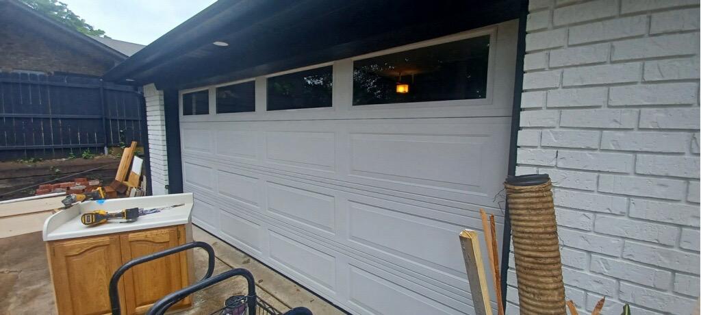 New garage door installed