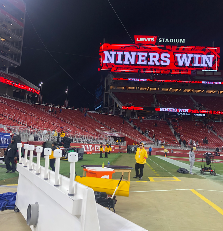 Big Fogg Heated Benches on 49ers sideline