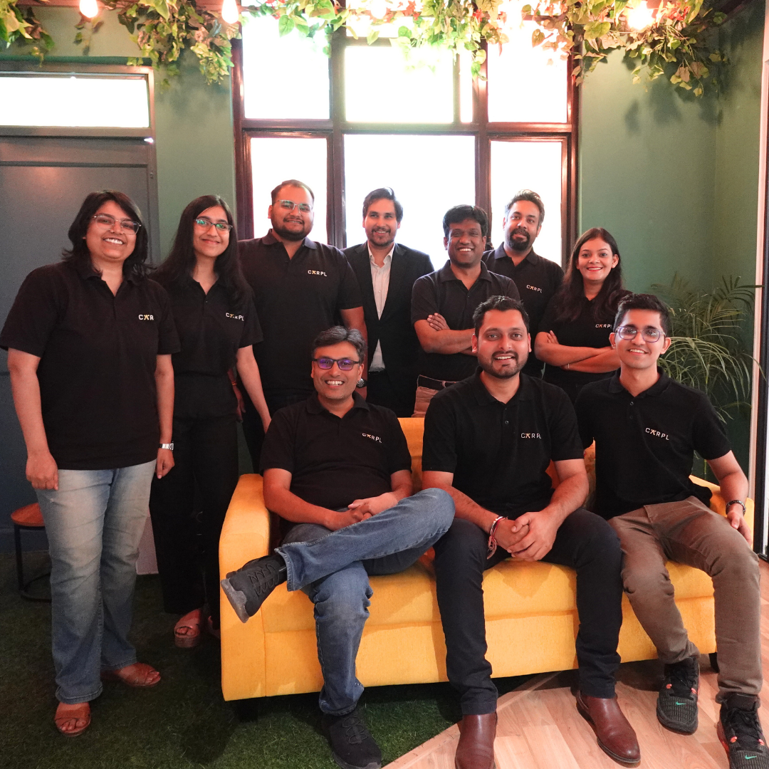 The CARPL team with founder Vidur Mahajan (left-most on the sofa)