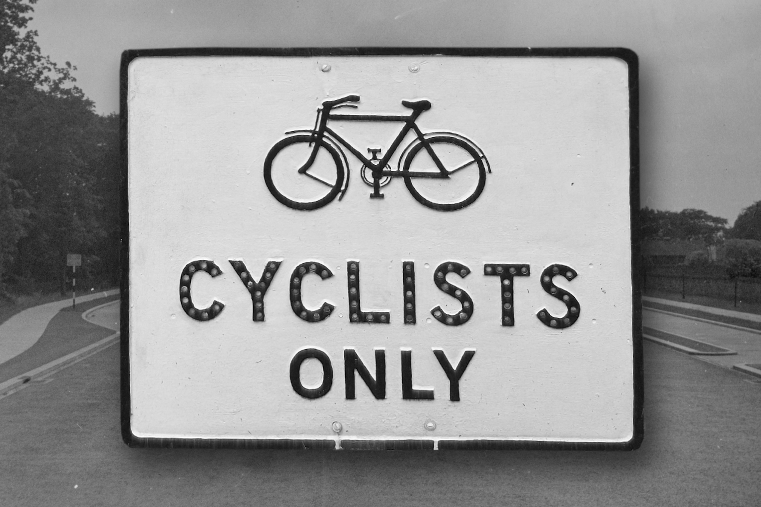 Cyclists Only Cycle Track Sign 1930s