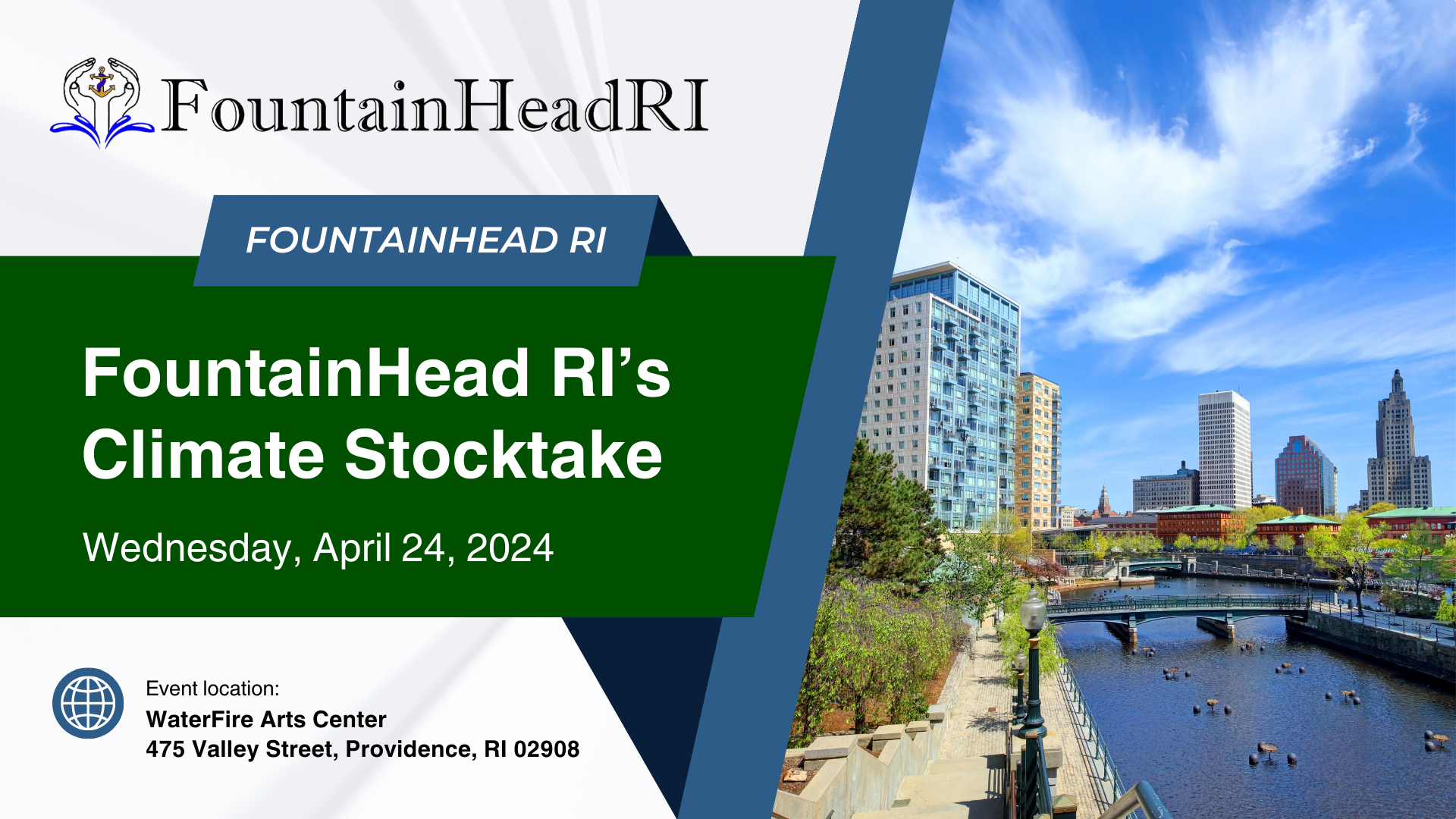 FountainHead RI&#39;s Climate Stocktake event on Wendesday, April 24