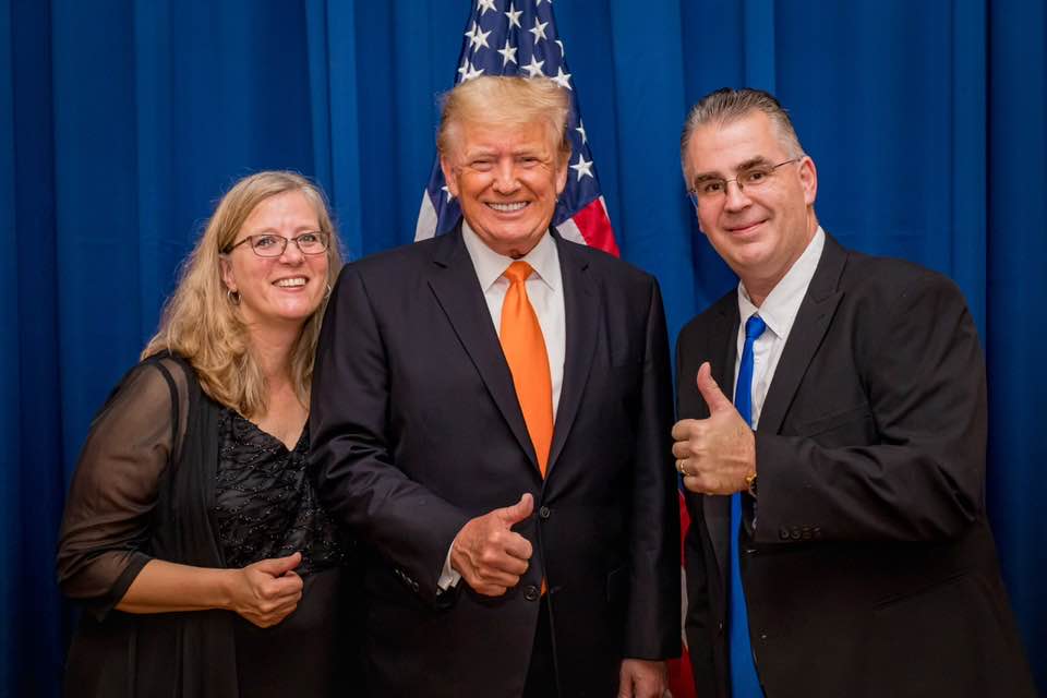 President Trump with Donna and Stan Fitzgerald