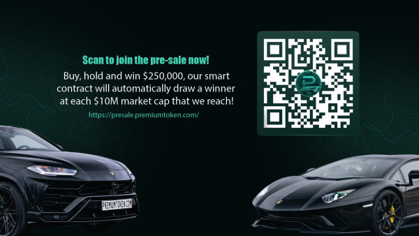 PremiumToken Goes on Presale, Offering a Chance to Win a Luxury Sports Car or PremiumTokens in Equivalent Value