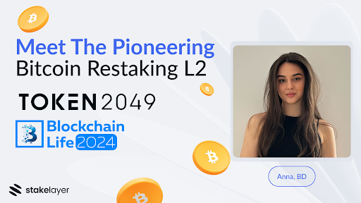New Era of DeFi on Bitcoin, StakeLayer, a Bitcoin staking L2 is Coming to Token2049