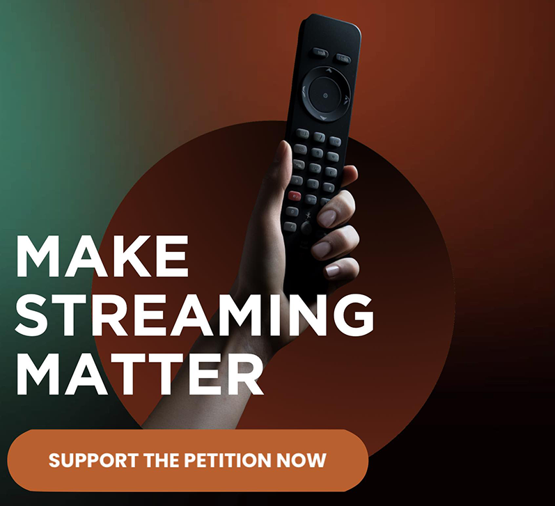 StreamForChangeorg invites people to sign the petition to make an impact on the streaming giants