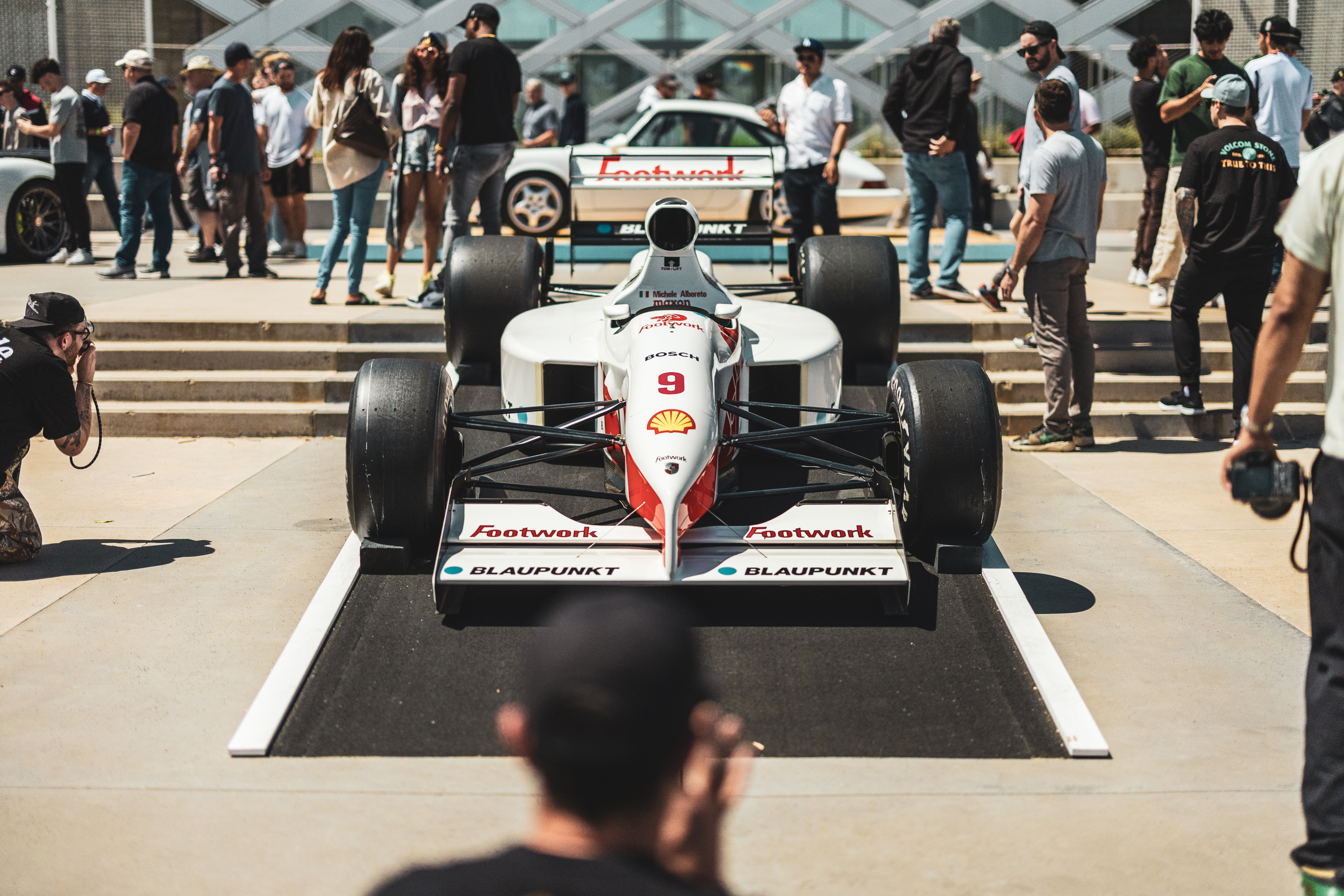 Footwork Arrows F1 car formed part of the 33-car white Porsche display at Air|Water 2024